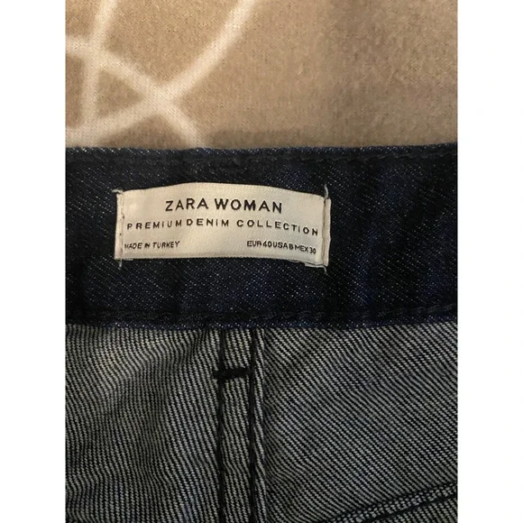 Zara Womens Women Slim Skinny Jeans Blue Pockets Dark Wash High Rise Denim 8 - Picture 9 of 9